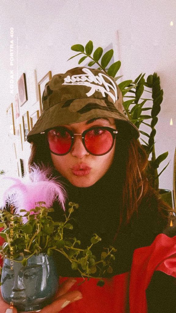 Marina Michou aesthetic photography, pink surreal tone